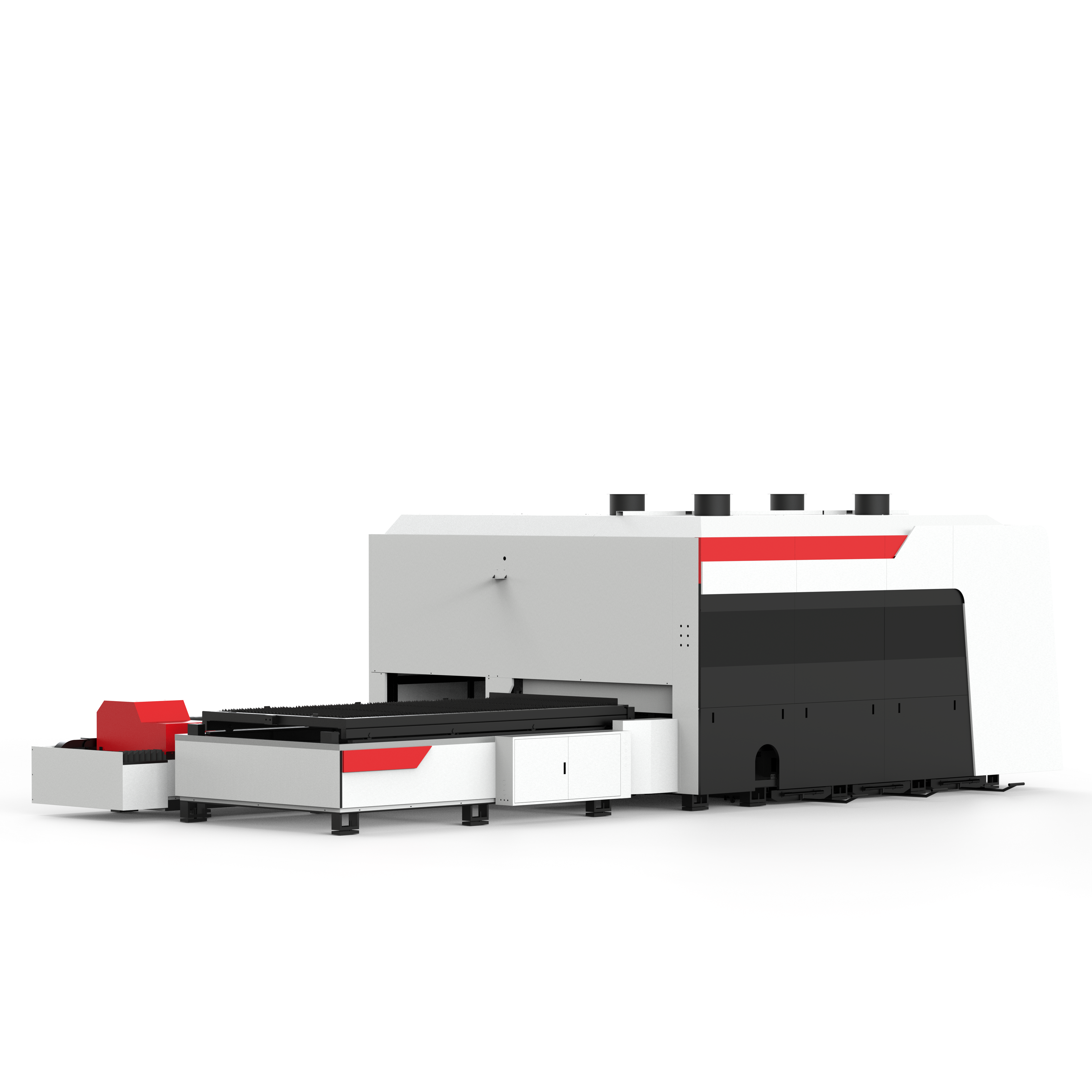 Máquina de corte láser de mesa de intercambio de tipo cerrado con sistema de corte de tubo