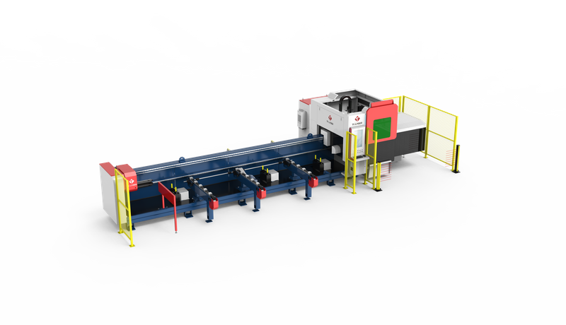 Máquina cortadora de tubos láser de doble plato TA-FLT6025-6A-C240 con suspensión lateral